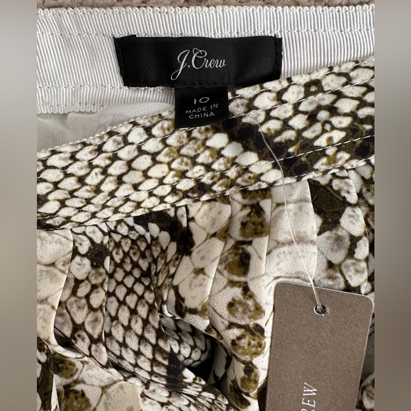 J Crew Snake Pleated Midi Skirt A-line, size 10 - Picture 2 of 4